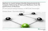 Options to reach Syngas Quality Requirements by …tu-freiberg.de/sites/default/files/media/professur-fuer...Options to reach Syngas Quality Requirements by Catalytic Reforming of