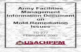 Army Facilities Management Information Document on … Resource Library/TG277.pdf · tg 277 feb 02 army facilities management information document on mold remediation issues table