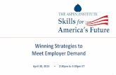 Winning Strategies to Meet Employer Demand · • Business Engagement Strategy ... Webinar and Playbook developed in partnership with ... Client satisfaction# of phone screens conducted
