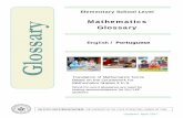 Elementary School Level Glossary - steinhardt.nyu.edu · Elementary School Level Glossary Mathematics Glossary English / Portuguese Translation of Mathematics Terms Based on the Coursework