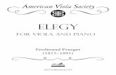Elegy for Viola and Piano - The American Viola Society · Elegy for viola and piano ... violin, cello, ... Each work is short and tuneful and presents relatively limited technical