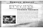 Warner & Swasey Turret Lathe Service Manualvintagemachinery.org/pubs/2261/3760.pdf · Place the turret lathe on 1/4" thick steel plates so that the load on the concrete is not concentrated