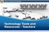 Technology Tools and Resources - Teachers  Tools and Resources - Teachers ... learning •Explore the use of specific ... Cloud Computing – Google, SkyDrive, ...