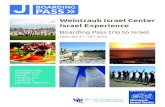 Weintraub Israel Center Israel Experience20Itinerary... · Boarding Pass trip to Israel February 7th –16th, ... Visit the Beta Israel Ethiopian Village ... Please note: Some meals
