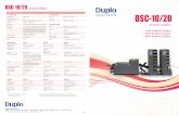 DSC-10/20 - Duplo USA · As part of our continuous product improvement program, ... suction feed system, the DSC-10/20 allows for gentle handling of a wide range of applications