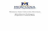 Montana State University -Bozeman Bloodborne … Exposure Control Pl… · MSU-Bozeman Bloodborne Pathogen Exposure Control Plan Major Revisions ... OPIM during the performance of