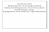 Pennsylvania Department of Transportation Onboard … ·  · 2003-10-17Pennsylvania Department of Transportation Onboard Diagnostics Test Procedure Final Stand Alone Equipment and