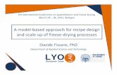 Conference on and Freeze Drying - International Society of … ·  · 2012-05-03and scale‐up of freeze‐drying processes ... solutions proposed in the literature are not always