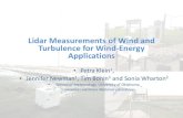 Lidar Measurements of Wind and Turbulence for Wind … · Lidar Measurements of Wind and Turbulence for Wind-Energy Applications • Petra Klein 1, • Jennifer Newman 1, Tim Bonin