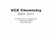 VCE Chemistry - Science Teachers' Association of Victoria ·  · 2012-01-12VCE Chemistry 2007–2011 STAV/CEA Conference February 2006 ... Unit 4 Chemistry at work Industrial chemistry,