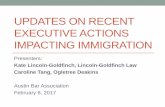 UPDATES ON RECENT EXECUTIVE ACTIONS … Pegasus: officials of ... Actual Case Study: ... Airlines have stated they’re back to booking flights ...