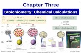 Chapter Three - Wikispaces3+-+Stoichiometry+... · 3 Prentice Hall © 2005 General Chemistry 4th edition, Hill, Petrucci, McCreary, Perry Chapter Three Example 3.1 Calculate the molecular