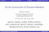 On the Construction of Sivasutra-Alphabetspetersen/slides/Petersen_IIIT_Hyderabad... · IIIT Hyderabad, 20th January 2009 A ... 8. jh bh Ñ 9. gh d.h dh S. 10 ... On the Construction