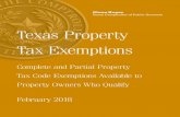 96-1740 Texas Property Tax Exemptions - Home … Appendix C – Residence Homestead Exemptions 17 Texas Property Tax Property Tax Exemptions Property Tax Exemptions — 1 Texas Property