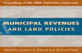 unicipal Municipal Revenues - Lincoln Institute of Land Policy · municipal REVEnuEs and land policiEs Edited by Gregory K. ingram and Yu-Hung Hong T he financial sector meltdown