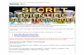 Secret Scientific Sales Techniques - HVAC Profit … Scientific Sales Techniques ... gestures, body language, and accent, as well as ... rubs their chin or does just about