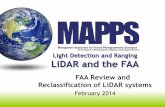Light Detection and Ranging LiDAR and the FAA - …c.ymcdn.com/.../Federal_Issues_LIDAR/MAPPS_lidar-presentation_to_.pdfLight Detection and Ranging LiDAR and the FAA FAA Review and