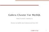 Galera Cluster For MySQL - Percona – The Database ... Follow the tutorial Using Percona XtraDB Cluster RPMs, at Amazon EC2 Datacenters: us-west-1 us-east-1 eu-west-1 (look for galera_tutorial_*