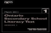 March 2011 Ontario Secondary School Literacy Test Burd, a 17-year-old high school student from Waterloo, Ontario, has ... Ontario Secondary School Literacy Test Section IV: Writing
