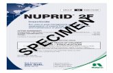 GROUP 4A INSECTICIDE NUPRID 2F - Bartlett Tree … ·  · 2016-07-06This product contains a Group 4A insecticide. Insect biotypes with acquired or inherent resistance to Group 4A