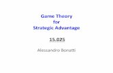 Game Theory for Strategic Advantage - MIT …€¦ · A Structured Approach 1) Game theory is a toolkit for strategic analysis 2) Specify a game: payoffs represent total utility 3)