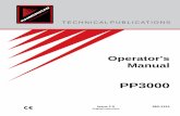 TECHNICAL PUBLICATIONS - … · TECHNICAL PUBLICATIONS ® Operator's Manual PP3000 Issue 1.0 960-1124 Original Instruction