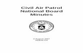 Civil Air Patrol National Board Minutes · 4. Civil Air patrol Ethics Program ... National Legal Officer, National Controller, ... *Maj Gen Antonio J. Pineda, ...