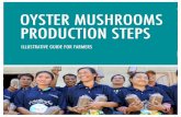 OYSTER MUSHROOMS PRODUCTION STEPS - UNDP and publications... · Oyster Mushrooms Production steps ... rubber and mango trees ... hard with your hand without water dripping out ...