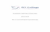 BSc in CP Academic Writing Guidelines 13-14 - PCI College in CP Academic Writing... · ACADEMIC WRITING GUIDELINES 2013-2014 ... The purpose of this handbook is to outline the academic