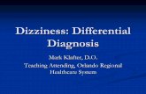 Dizziness: Differential Diagnosis Mark Klafter, D.O.fsn.aan.com/media/dizziness_-_klafter.pdfDizziness: Differential Diagnosis Mark Klafter, D.O. Mark Klafter, D.O. Teaching Attending,