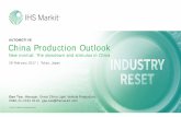 AUTOMOTIVE China Production Outlook - cdn.ihs.comcdn.ihs.com/www/pdf/20170228-Eng-Tao.pdf · China Production Outlook / February 2016 2 ... Easy period for US & EU import-sourced
