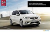 NISSAN MOTABILITY RANGE PRICE LIST JuLY TO SEPTEMBER 2015 · contents leaf 04 micra 06 note 08 juke 10 new pulsar 12 qashqai 14 x-trail 17 nv200 combi 19 further information 20 you