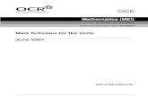 Mathematics (MEI) - OCRocr.org.uk/images/59332-mark-scheme-june.pdf · GCE Mathematics (MEI) Advanced GCE A2 7895-8 Advanced Subsidiary GCE AS 3895-8 Mark Schemes for the Units June