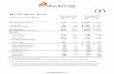 Advantage Oil Gas Ltd. 1€¦ · Advantage Oil & Gas Ltd. ‐ 1 Q3 2017 Third Quarter Report Financial and Operating Highlights 2017 2016 2017 2016 Financial ($000, except as otherwise