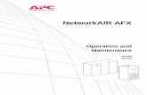 Operation and Maintenance - APC · NetworkAIR AFX 1 Operation Display Interface Item Function Temp key Allows direct access to the cooling and reheating setpoints, and to their alarm