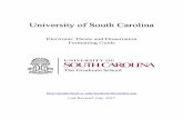 University of South Carolinagradschool.sc.edu/students/docs/etd/ETD Format Guide Jul2017.pdfUse lowercase Roman numerals (i, ii, iii, iv, etc.) ... chapter (if you do not have ...