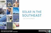 SOLAR IN THE SOUTHEAST - cleanenergy.org Solar in the Southeast 2017 Annual Report INTRODUCTION ABOUT SACE The Southern Alliance for Clean Energy is a non-profit organization that