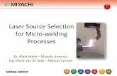 Laser Source Selection for Micro-welding Processes€¦ · Laser Source Selection for Micro-welding Processes ... ANY WELD SIZE IN THIS BOX 0 0.01 0.02 ... No laser consumables