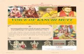 VOICE OF KANCHI MUTT - Kanchi Kamakoti Peetham · We meditate on God for mantrap¦rti, by doing japa of some particular mantra. ... peared into a temple in Kanchi and his mortal frame