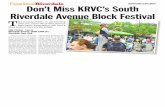 Riverdale ADVERTISING SUPPLEMENT Don’t Miss KRVC’s … and solo artists, as ... • Kids Rock U • Preschool of Rock • Street Performers ... ums, exploring environs to sketch,