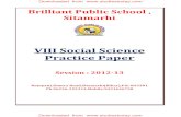 VIII Social Science Practice Paper - studiestoday.com Class 8...VIII Social Science Practice Paper Session : ... can we rely upon for our knowledge of history? ... VIII Social Science