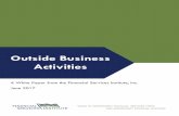 Outside Business Activities - Financial Services Institute Business Activities A White Paper from the Financial Services Institute, Inc. ... VIII. Appendix I IX. ... knowledge of the