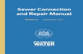 Sewer Connection and Repair Manual - Philadelphia Water Department | Sewer Connection and Repair Manual NEW CONSTRUCTION 8” or Larger 5”, 6”, or Stub/Slant Connection How large
