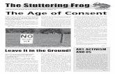 The Stuttering Frog - Cross Artcrossart.com.au/images/pdfs/the stuttering frog 2.pdf · of The Stuttering Frog to every member of the nsW ... constructing and re-constructing behaviour