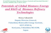4th and 4 , 2017) Potentials of Global Biomass Energy and ...jastip.org/sites/wp-content/uploads/2017/07/Prof-Sakanishi.pdf · Potentials of Global Biomass Energy ... •ICT network