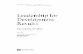 Leadership for Development Results - World Banksiteresources.worldbank.org/INTCDRC/Resources/Leadership...Acknowledgements v Acknowledgements This volume: LEADERSHIP FOR DEVELOPMENT