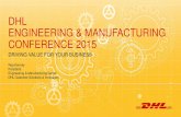 DHL ENGINEERING & MANUFACTURING CONFERENCE 2015 …€¦ · dhl engineering & manufacturing conference 2015 ... 12:55 wrap-up block 1 ... engineering & manufacturing conference 2015