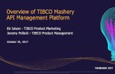 Overview of TIBCO Mashery API Management Platform · Overview of TIBCO Mashery API Management Platform Ed Julson ... illustrates the planned testing, ... During the course of this