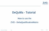 DeQuMa - Tutorial - ZVEI | Die Elektroindustrie - zvei.org€¦ · Working Group PCN Methodology Page:1 Revision 3.2 26.05.2017 DeQuMa - Tutorial How to use the ZVEI - DeltaQualificationMatrix