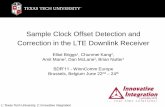 Sample Clock Offset Detection and Correction in the LTE ... · OFDM Receiver Synchronization Basics IDFT … RX Parallel to Serial … ~ s D/A path delay TX Sample clock Add CP Freq.